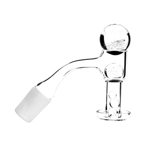 Blue Blood Terp Vacuum Banger with Marble Beads, Quartz Bucket, 8mm - Side View