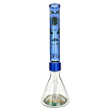 Prism HALO Desert Dream'n Beaker Single Stack with intricate blue design, front view