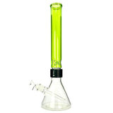 Prism HALO Tall Beaker in Black/Slime, Single Stack, Front View on White Background