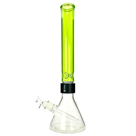 Prism HALO Tall Beaker in Black/Slime, Single Stack, Front View on White Background