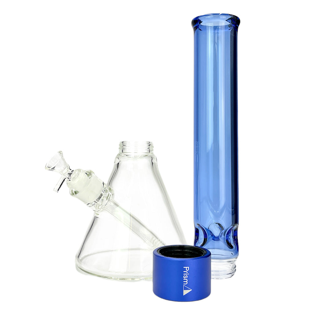 Prism HALO Tall Beaker Single Stack with Clear Base and Blue Tube