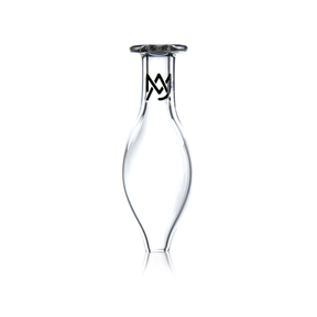 MJ Arsenal Universal Bubble Cap for Dab Rigs, Clear Variant, Front View for Enhanced Vaping