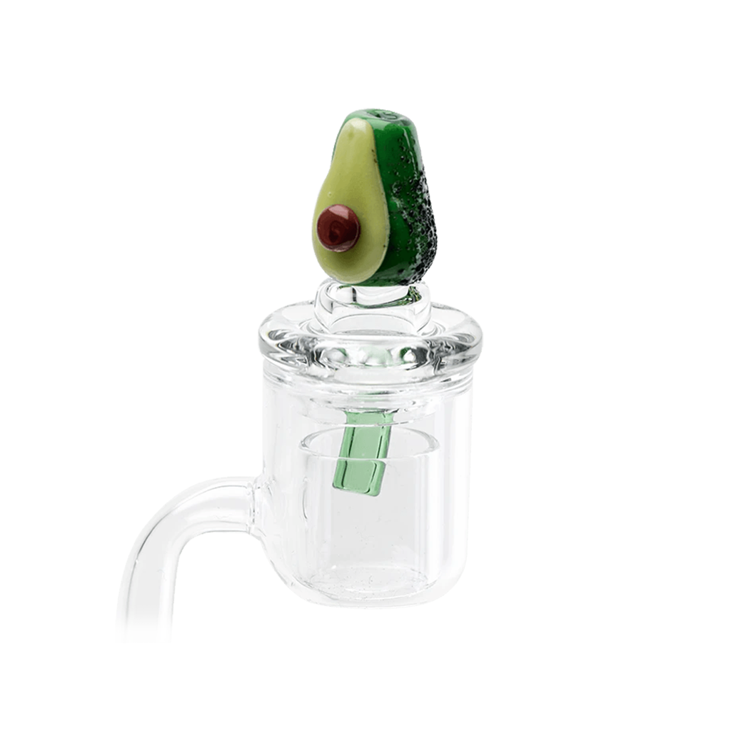 Empire Glassworks Avocadope Carb Cap for Dab Rigs, Detailed View on White Background