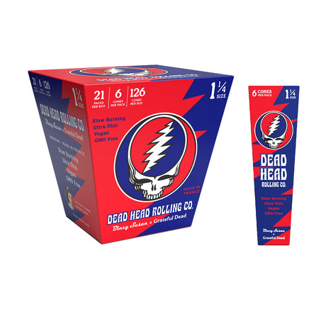 Blazy Susan x Grateful Dead 1 1/4 Size Rolling Cones 3-Pack Front and Side View