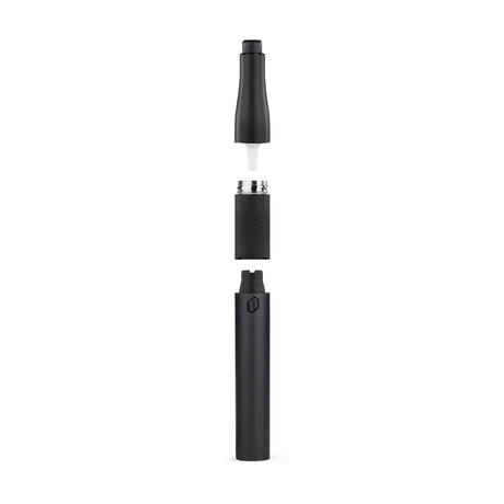 Puffco Plus Portable Vaporizer with Ceramic Bucket, Disassembled View on White Background