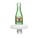 MJ Arsenal Champagne Spinner Cap in green, front view on white background, ideal for dab rig airflow control