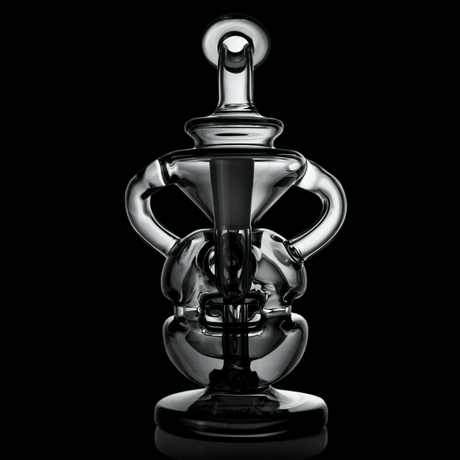 MJ Arsenal Charcoal Infinity Mini Rig LE with banger hanger design, front view on white background
