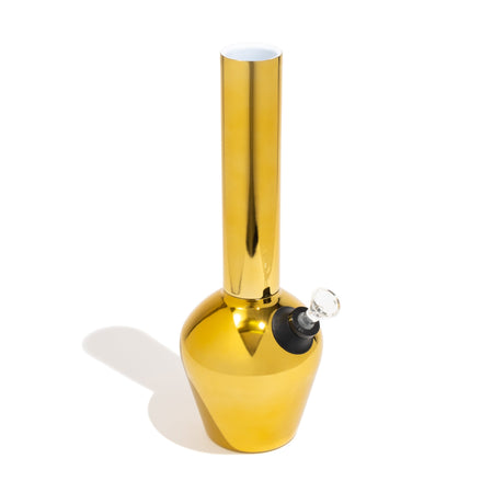 Chill Limited Edition Gold Mirror Bong - Angled Side View on White Background
