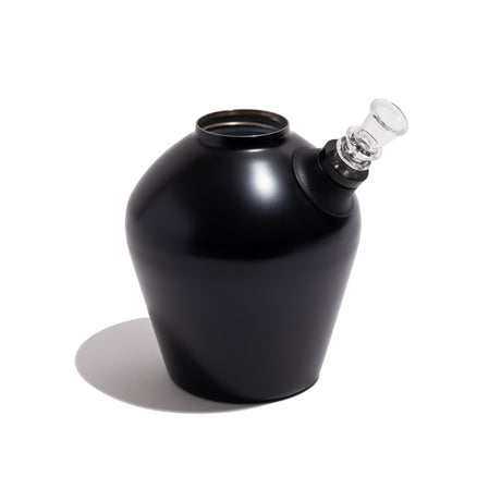Chill Steel Pipes Mix & Match Series bong in matte black, angled view with bowl piece