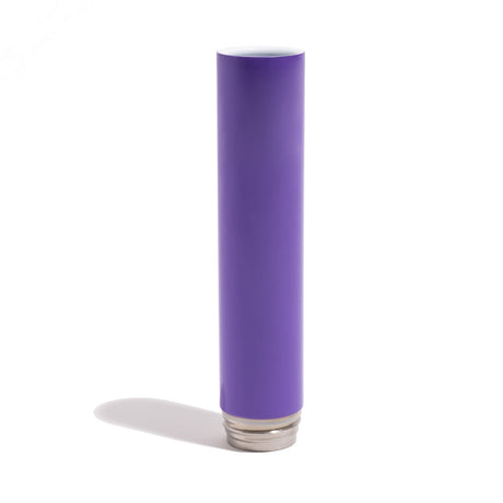 Chill Steel Pipes Mix & Match Series Bong in Neon Purple Gloss, Front View on White Background