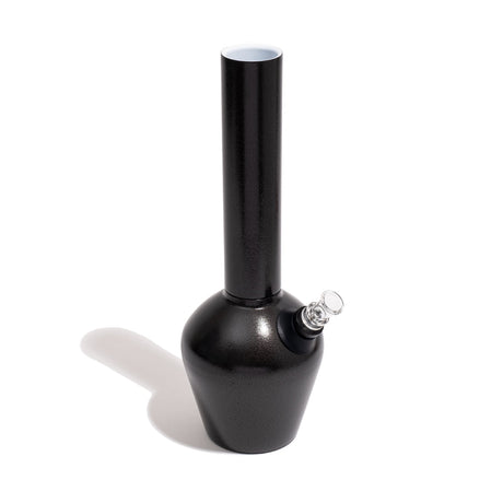 Chill Limited Edition Black Armored Bong by Chill Steel Pipes, angled side view on white background