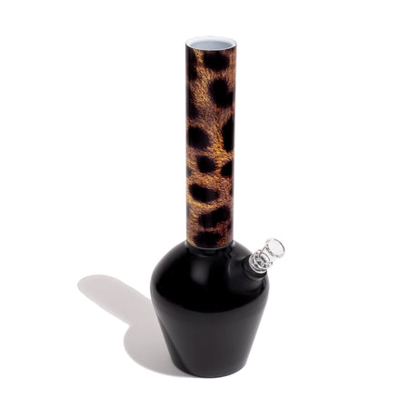 Chill Steel Pipes Mix & Match Series with stylish leopard print neckpiece, angled view on white background