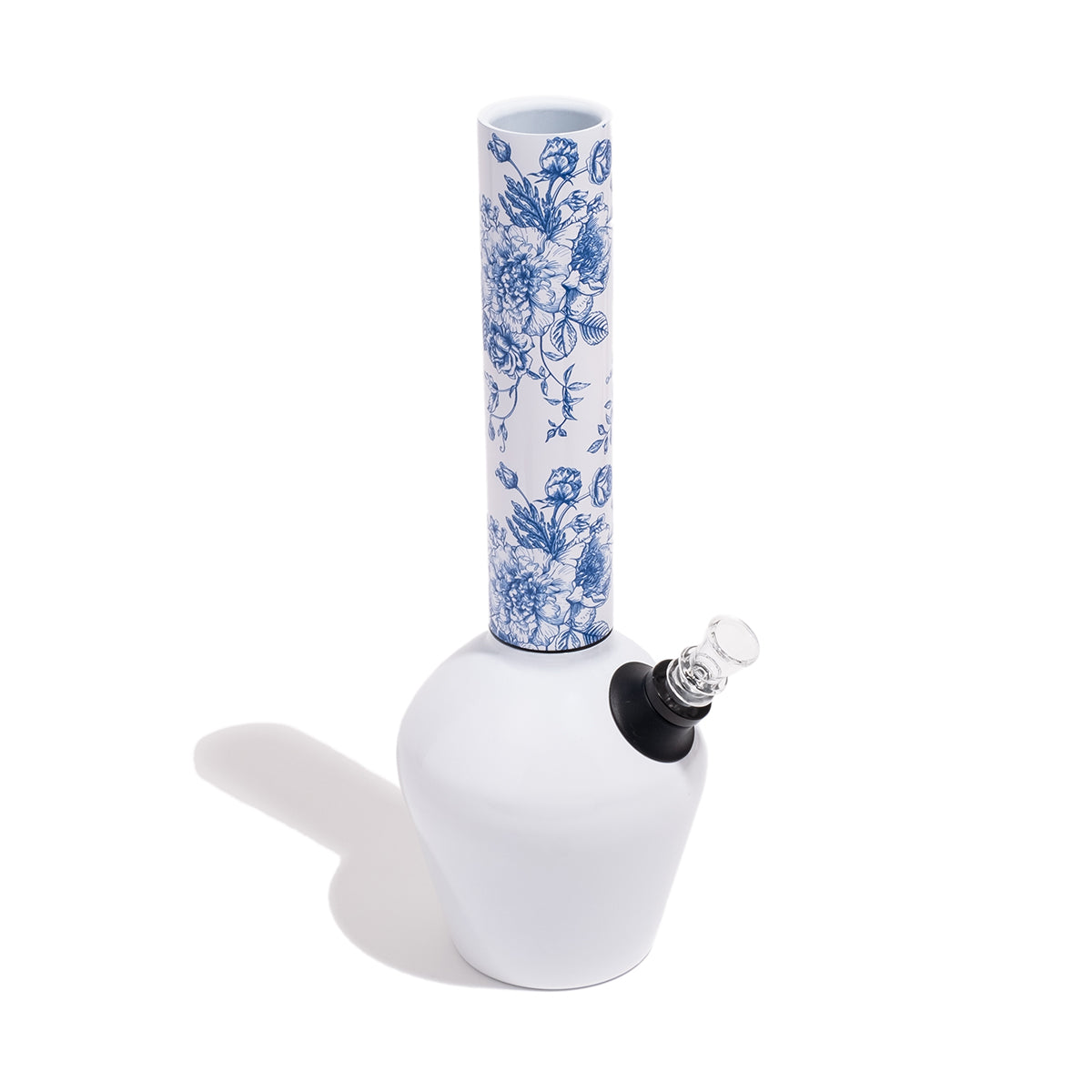 Chill Mix & Match Series Gloss White Base with Blue Floral Design - Top Angle View