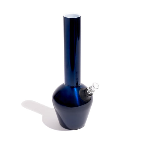 Chill Steel Pipes - Gloss Blue Bong, Mix & Match Series, Angled Side View on White