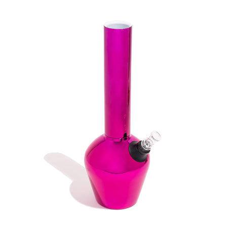 Chill Limited Edition Magenta Mirror Steel Bong angled view on white background