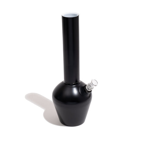 Chill Mix & Match Series Matte Black bong, durable steel with a deep bowl, angled side view on white