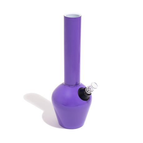 Chill Steel Pipes Mix & Match Series Bong in Neon Purple Gloss, Angled Side View