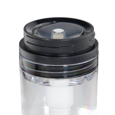 MJ Arsenal Clean Can ISO Pump Dispenser with Swab Storage, 7oz, Close-up View