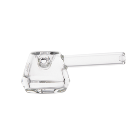 MJ Arsenal Kettle Hand Pipe - Clear Glass with Deep Bowl - Side View