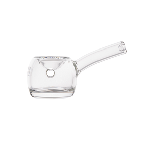 MJ Arsenal Perch Hand Pipe - Clear Glass with Deep Bowl - Side View