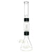 Prism PERCOLATED BEAKER DOUBLE STACK in Black - Front View with Clear Glass and Smooth Hits