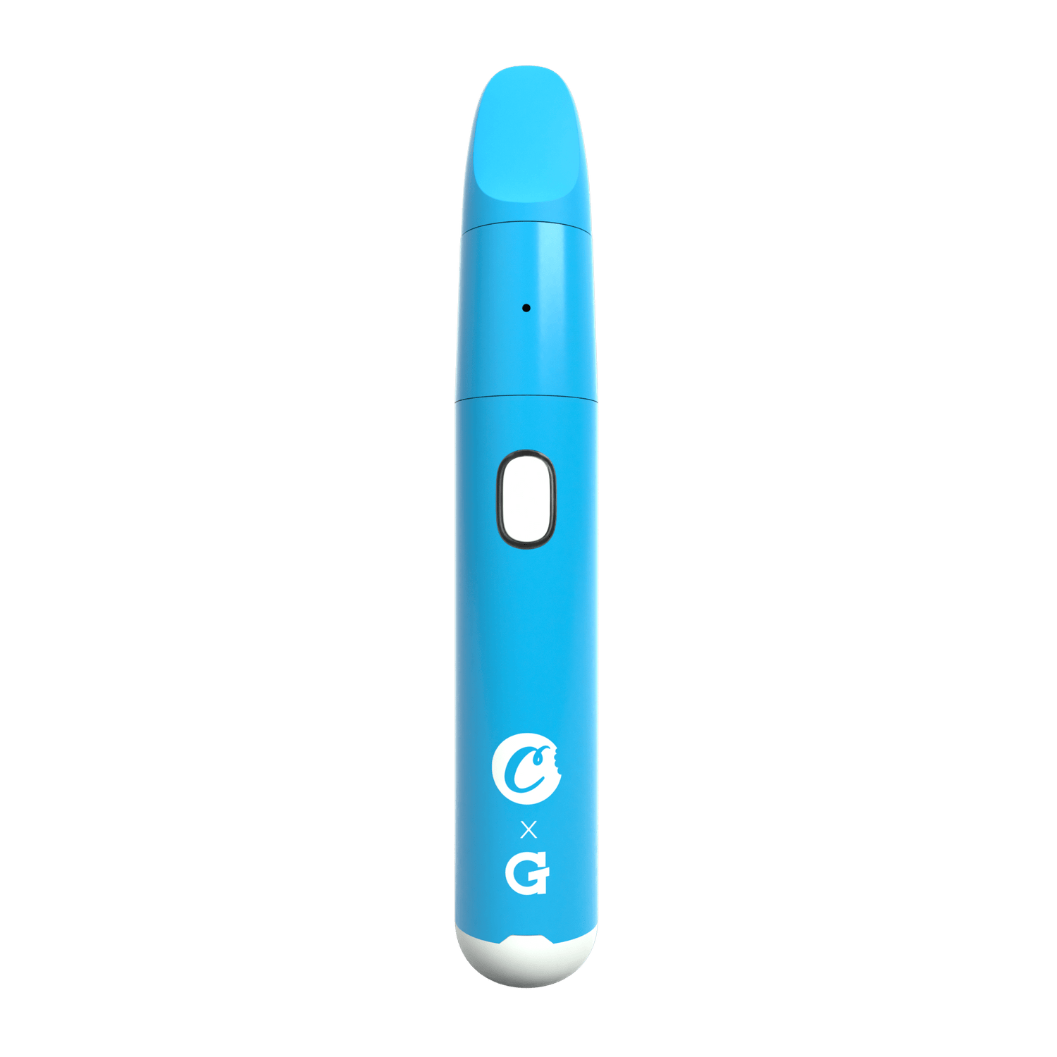 Cookies X G Pen Micro+ Vaporizer in blue, front view on a seamless white background