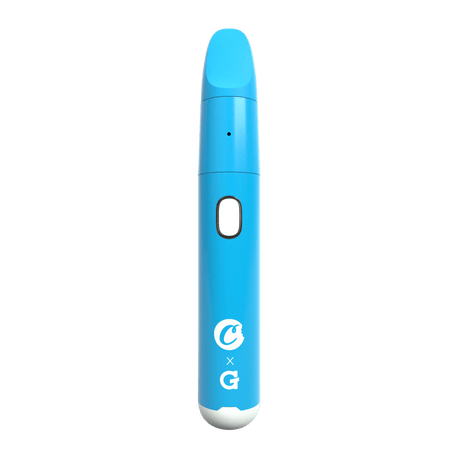 Cookies X G Pen Micro+ Vaporizer in blue, front view on a seamless white background