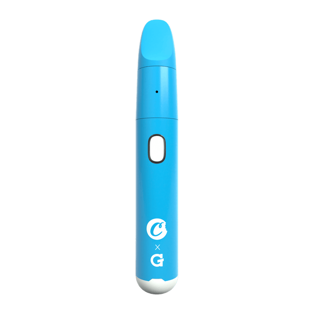 Cookies X G Pen Micro+ Vaporizer in blue, front view on a seamless white background