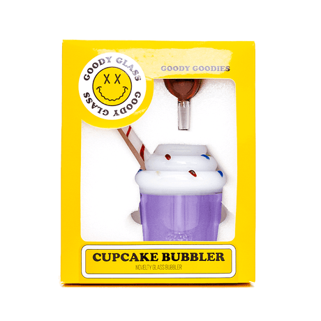 Goody Glass Cupcake Bubbler - Novelty Glass Bubbler with Cupcake Design