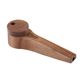 Bearded Distribution Exotic Wooden Hand Pipe 4" Walnut with Secure Lid & Brass Screen