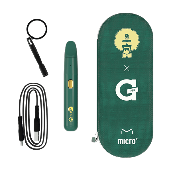 Dr. Greenthumb's X G Pen Micro+ Vaporizer with USB cable and carrying case
