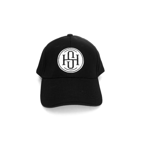 High Society Limited Edition Black Snap Back Hat with Embroidered Logo - Front View