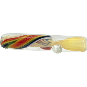 LA Pipes Rainbow Fume Chillum Hand Pipe in Borosilicate - Top View