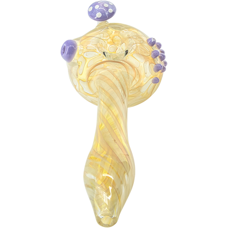 LA Pipes "Shrooming" Mushroom Head Spoon in Color-Changing Fumed Borosilicate Glass