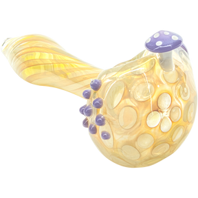 LA Pipes "Shrooming" Mushroom Head Color-Changing Spoon - Wisteria Variant