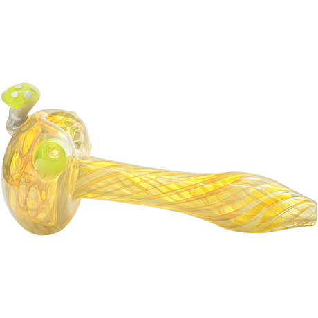 LA Pipes Shrooming Mushroom Head Spoon with color-changing fumed borosilicate design
