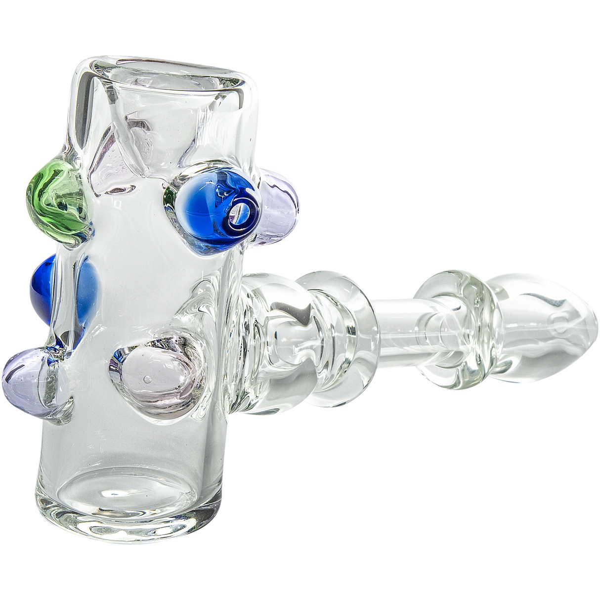 LA Pipes Wonka Will 5.5" Briar-Shaped Borosilicate Glass Pipe with Color Marbles
