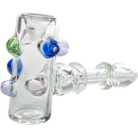 LA Pipes Wonka Will 5.5" Glass Pipe, Briar-Shaped with Color Marbles, Side View