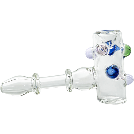 LA Pipes Wonka Will 5.5" Glass Pipe with Color Marbles, Borosilicate, Side View