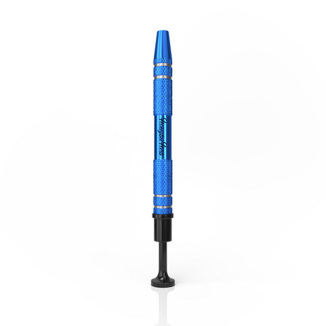Honeybee Herb DAB CLAW in Blue - Aluminum Dabber Tool with Textured Grip - Front View