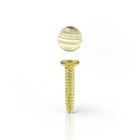 Honeybee Herb Dab Screw in Amber - Borosilicate Glass Terp Tool for E-Rigs