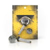 Honeybee Herb Dab Screw Set in Green, for Dab Rigs, displayed on branded packaging