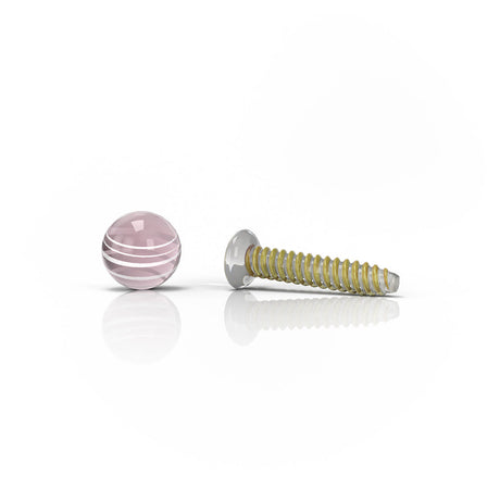 Honeybee Herb Dab Screw Set in Amber, side view on white background, for dab rigs and e-rigs