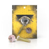 Honeybee Herb Dab Screw Set in Amber, displayed on branded packaging with bee design