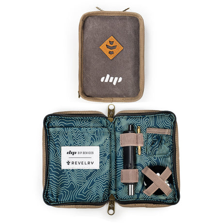 Revelry Supply The Dab Kit in Ash - Smell Proof Case Open View with Accessories