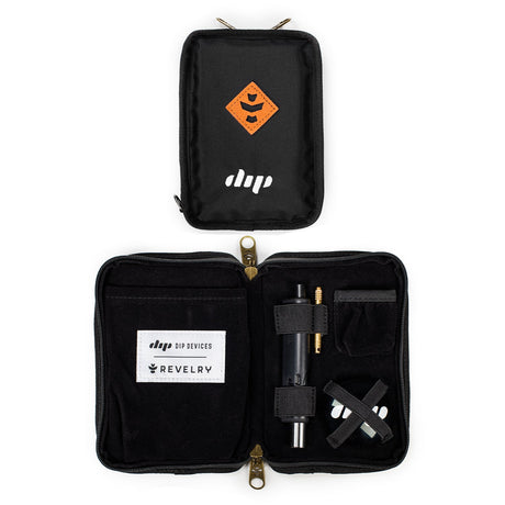 Revelry Supply's The Dab Kit in Black - Smell Proof Case Opened Showing Contents