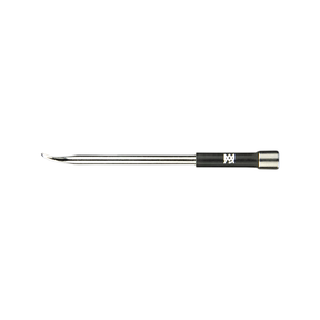 MJ Arsenal Mini Stainless Steel Dab Tool, Front View on Seamless White Background