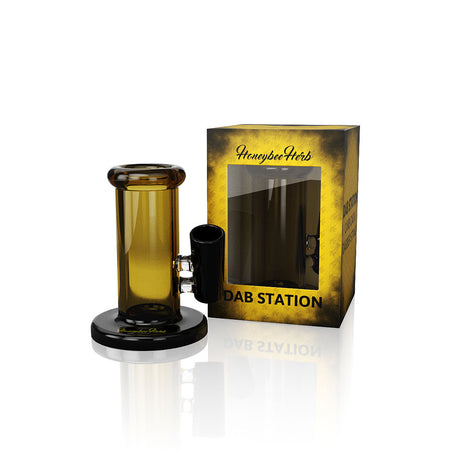 Honeybee Herb Black Dabber Stand for Concentrates, Glass 4mm Thick, with Packaging