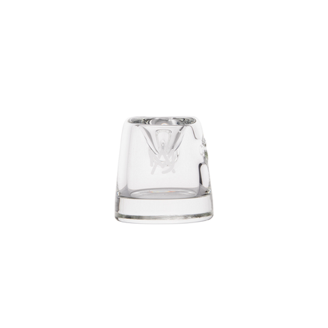 MJ Arsenal Deco Hand Pipe - Clear Glass - Front View on Seamless White Background