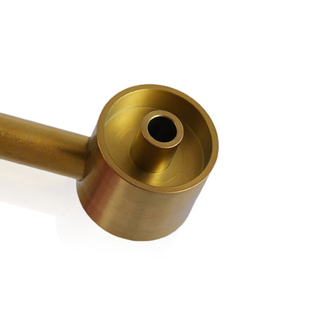 Honeybee Herb Titanium 6 in 1 Sidecar Dab Nail, Gold Variant, Angled Top View